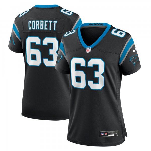 Women's Carolina Panthers Austin Corbett Nike Black Team Game Jersey