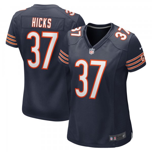 Women's Chicago Bears Elijah Hicks Nike Navy Game Player Jersey