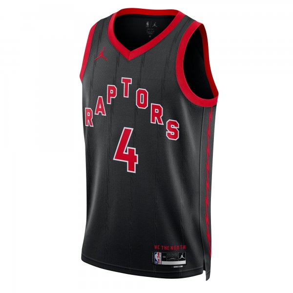 Unisex Toronto Raptors Scottie Barnes Jordan Brand Black Swingman Jersey - Statement Edition