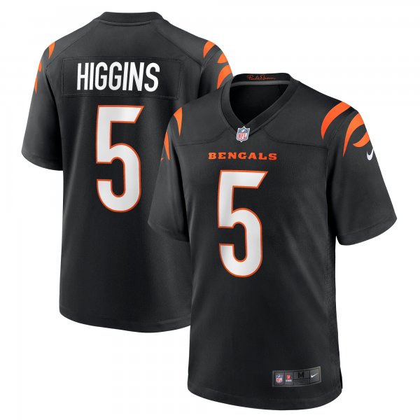 Men's Cincinnati Bengals Tee Higgins Nike Black Game Player Jersey