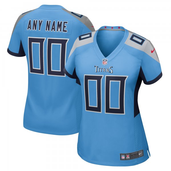 Women's Nike Light Blue Tennessee Titans Alternate Custom Game Jersey