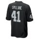 Men's Las Vegas Raiders Robert Spillane Nike Black Game Player Jersey