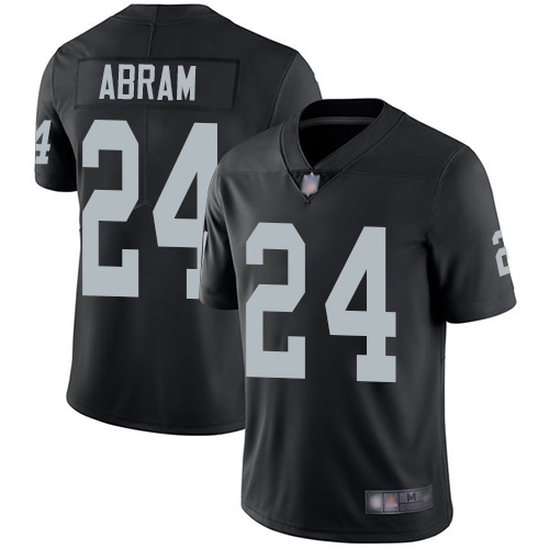 Las Vegas Raiders #24 Johnathan Abram Black Team Color Men's Stitched NFL Vapor Untouchable Limited Jersey