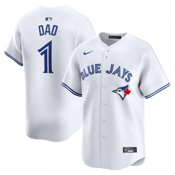 Men's Toronto Blue Jays Nike White #1 Dad Home Limited Jersey