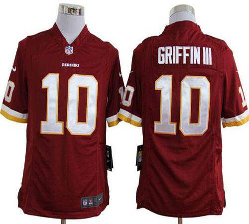 Nike Washington Redskins #10 Robert Griffin III Burgundy Red Team Color Men's Stitched NFL Game Jersey