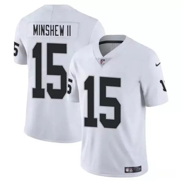 Men's Las Vegas Raiders #15 Gardner Minshew II Game White Jersey