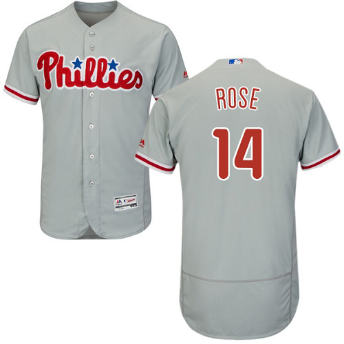 Philadelphia Phillies #14 Pete Rose Grey Flexbase Collection Stitched MLB Jersey