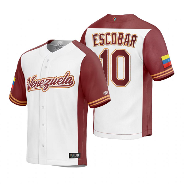 Venezuela Baseball Eduardo Escobar White 2023 World Baseball Classic Replica Jersey