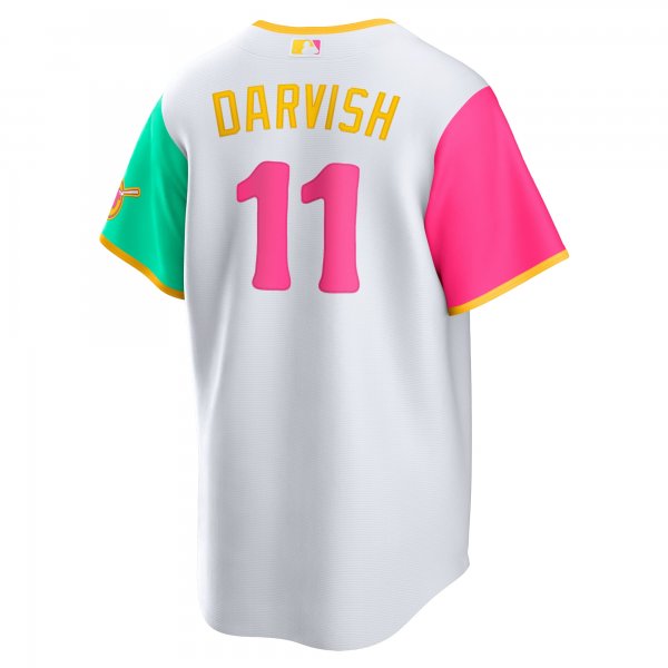 Men's San Diego Padres Yu Darvish Nike White City Connect Replica Player Jersey