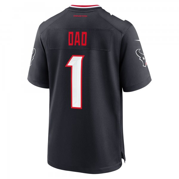 Men's Houston Texans  Nike Navy #1 Dad Game Jersey