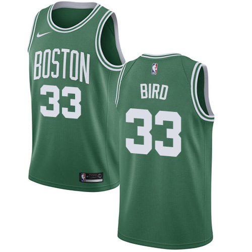 Men's Nike Boston Celtics #33 Larry Bird Green Swingman Icon Edition NBA Jersey