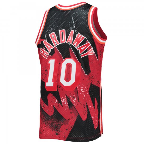 Men's Miami Heat Tim Hardaway Mitchell & Ness Scarlet Hardwood Classics 1996/97 Hyper Hoops Swingman Jersey