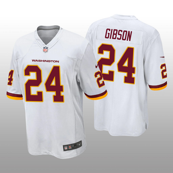 Men's Washington Football Team #24 Antonio Gibson White Jersey