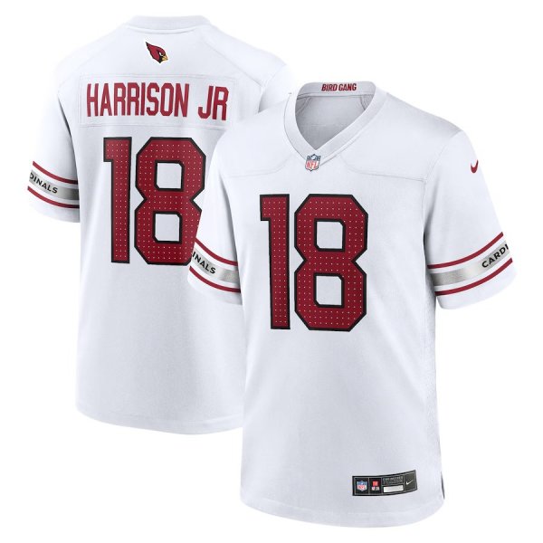 Men's Arizona Cardinals #18 Marvin Harrison Jr. Nike White Player Game Jersey