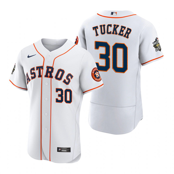 Houston Astros Kyle Tucker White 2022 World Series Flex Base Jersey