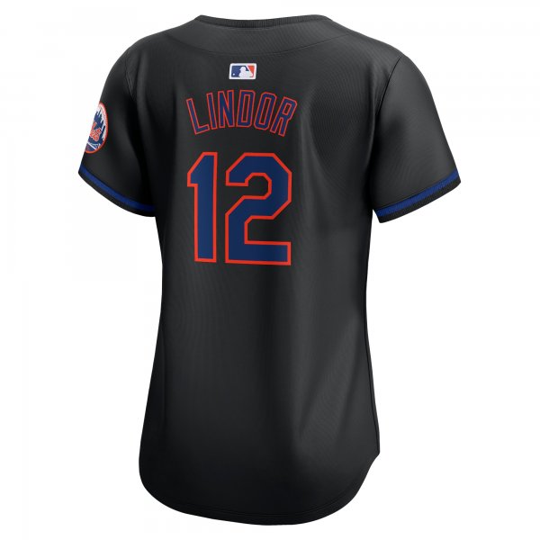 Women's New York Mets Francisco Lindor Nike Black Alternate Limited Player Jersey