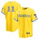 Men's Boston Red Sox Rafael Devers Nike Gold/Light Blue City Connect Replica Player Jersey