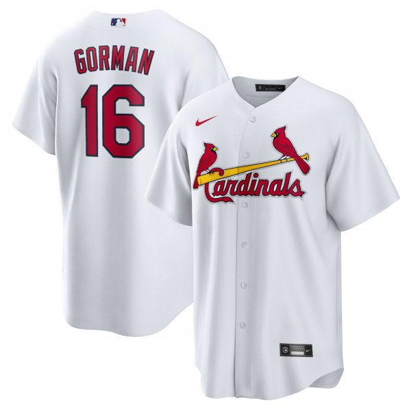 Men's St. Louis Cardinals Nolan Gorman Nike White Home Replica Jersey