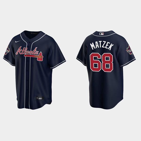 Men's Atlanta Braves #68 Tyler Matzek Navy 2021 MLB All-Star Jersey