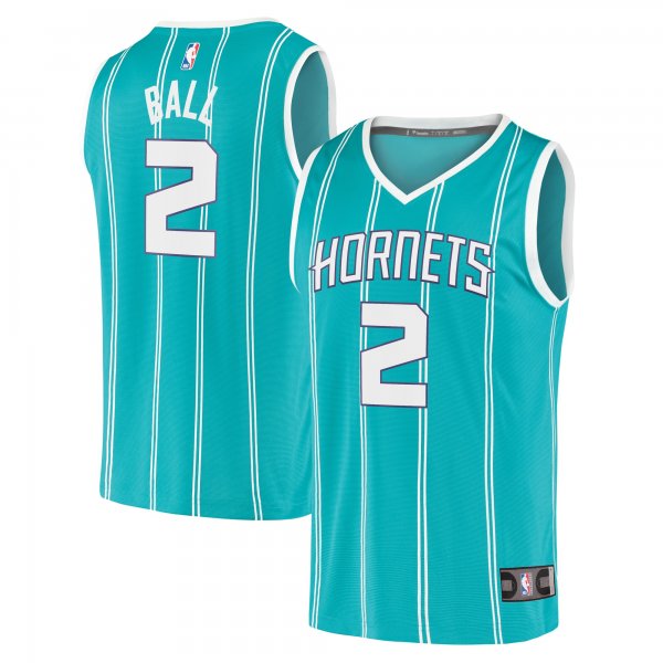 Men's Charlotte Hornets LaMelo Ball Fanatics Teal Fast Break Replica Jersey - Icon Edition