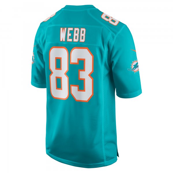 Men's Miami Dolphins Raleigh Webb Nike  Aqua Team Game Jersey