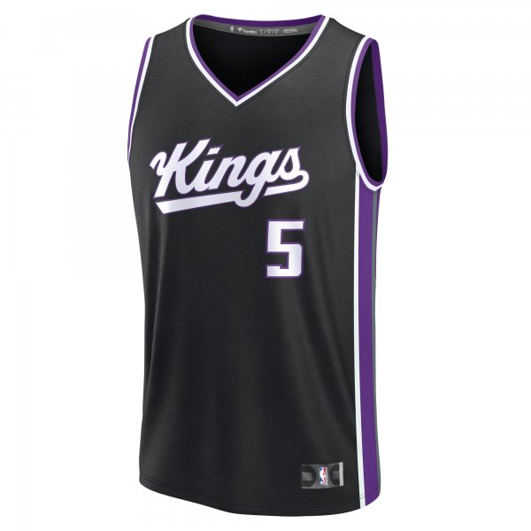 Men's Sacramento Kings De'Aaron Fox Fanatics Black Fast Break Replica Player Jersey - Icon Edition