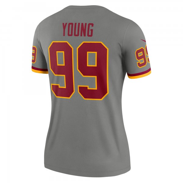 Women's Washington Football Team Chase Young Nike Gray Inverted Legend Jersey