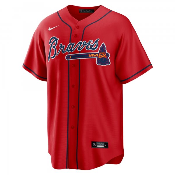 Men's Atlanta Braves Ozzie Albies Nike Red Alternate Replica Player Name Jersey