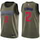 Los Angeles Clippers #2 Kawhi Leonard Green NBA Swingman Salute to Service Jersey