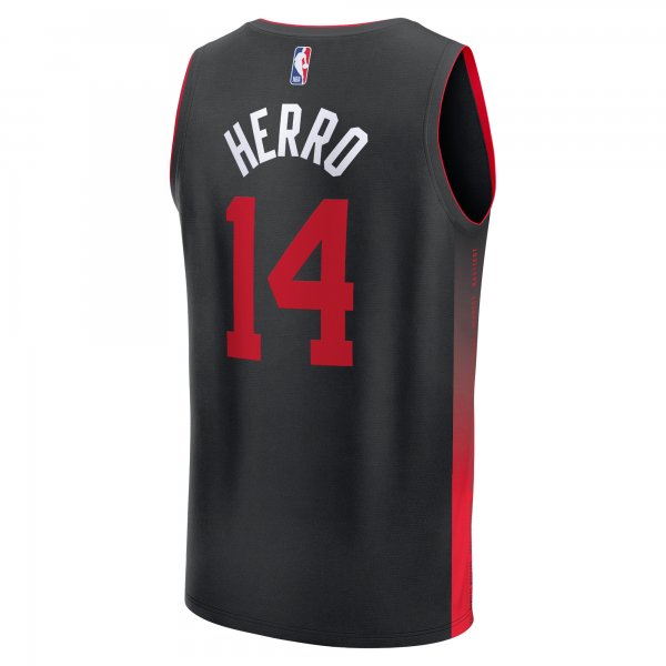 Men's Miami Heat Tyler Herro Fanatics Black Fast Break Jersey - City Edition