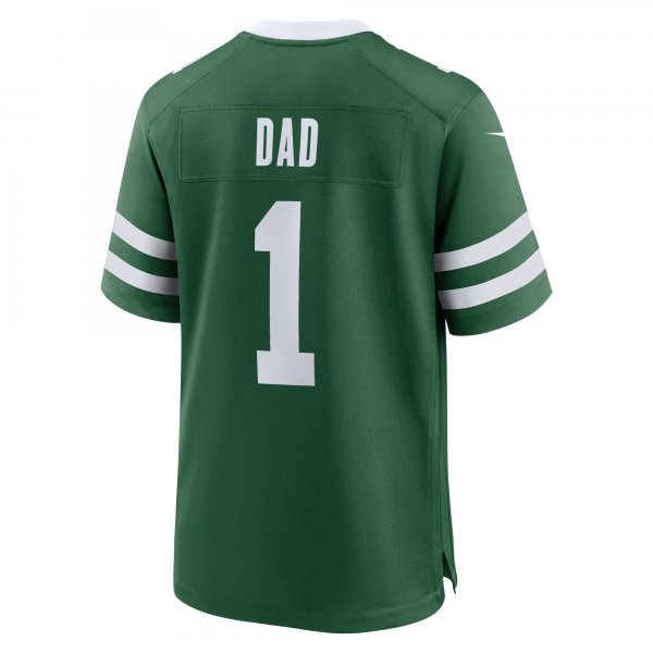 Men's New York Jets  Nike Legacy Green #1 Dad Game Jersey