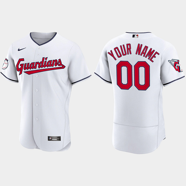 Custom Cleveland Guardians 2022 Home Men's Jersey - White