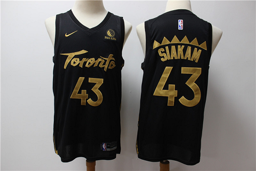 Men's Nike Toronto Raptors #45 Pascal Siakam 2019-20 City Edition Black Jersey