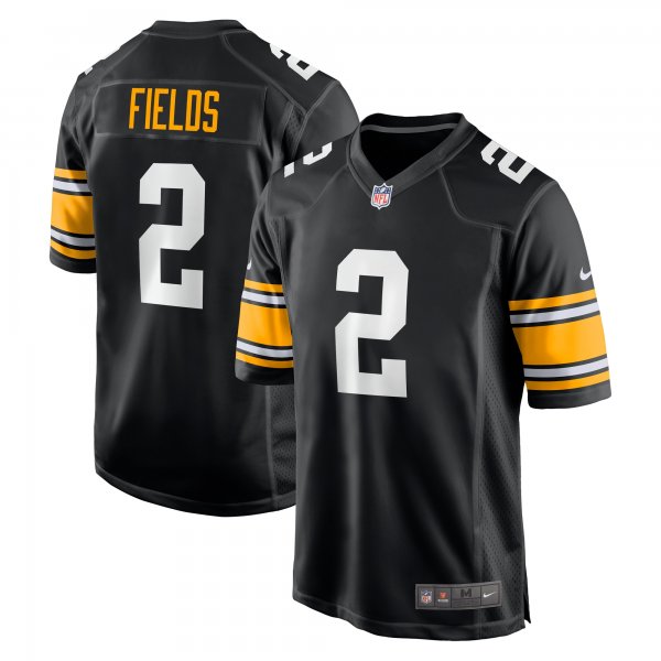 Men's Pittsburgh Steelers Justin Fields Nike Black  Alternate Game Jersey