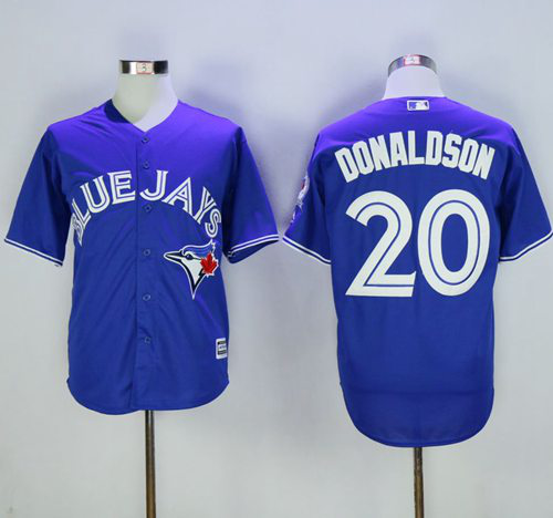 Toronto Blue Jays #20 Josh Donaldson Blue New Cool Base 40th Anniversary Stitched MLB Jersey