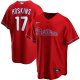 Men's Nike Philadelphia Phillies #17 Rhys Hoskins Red Alternate 2020 MLB Jersey