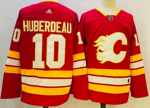 Men's #10 Jonathan Huberdeau Calgary Flames Red NHL Jersey