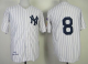 Mitchell And Ness 1951 New York Yankees #8 Yogi Berra Stitched White Throwback MLB Jersey