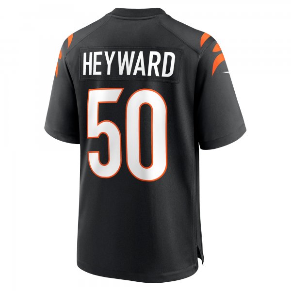 Men's Cincinnati Bengals Shaka Heyward Nike  Black Team Game Jersey