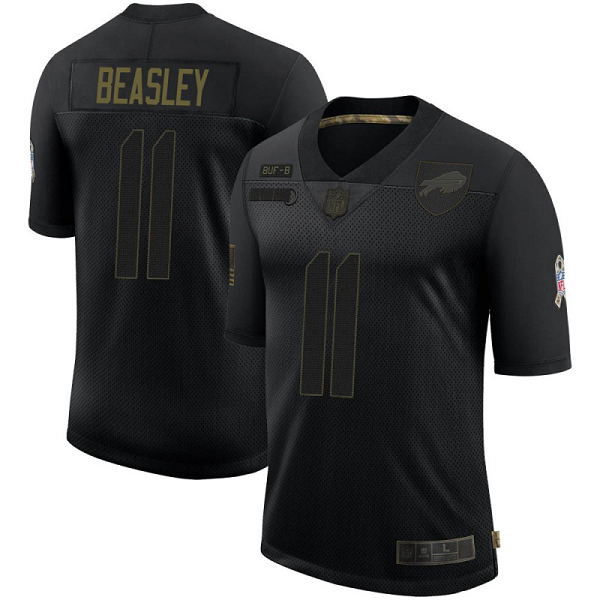 Men's Buffalo Bills Cole Beasley Black Limited 2020 Salute To Service Jersey