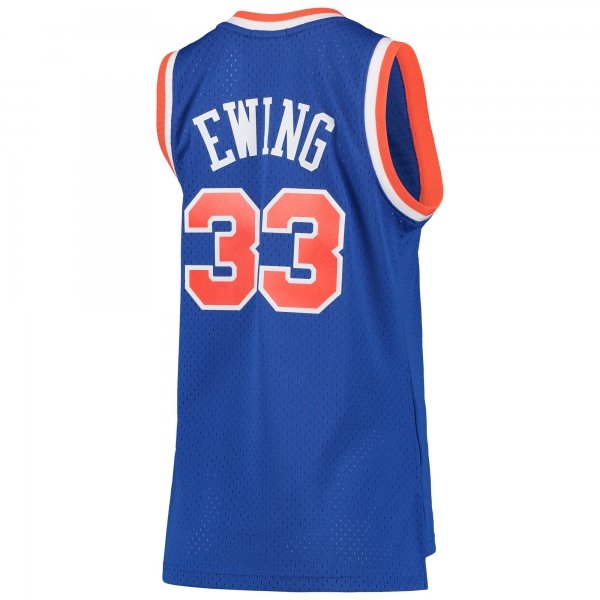 Women's New York Knicks Patrick Ewing Mitchell & Ness Blue 1991/92 Hardwood Classics Swingman Jersey