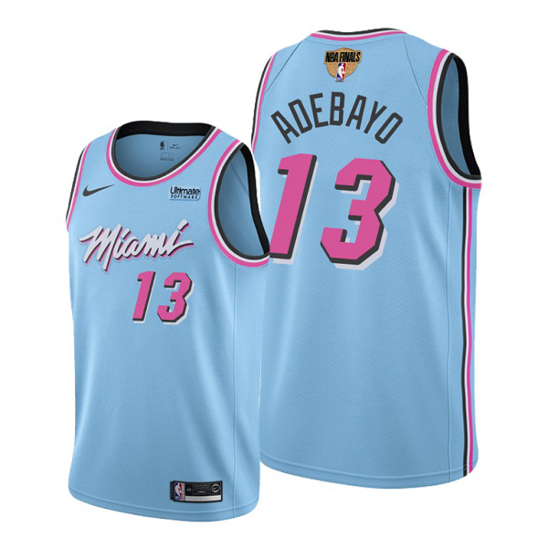 Miami Heat Bam Adebayo 2020 NBA Finals Bound Blue Jersey Vice City