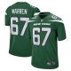 Men's New York Jets Carter Warren Nike Gotham Green  Game Jersey