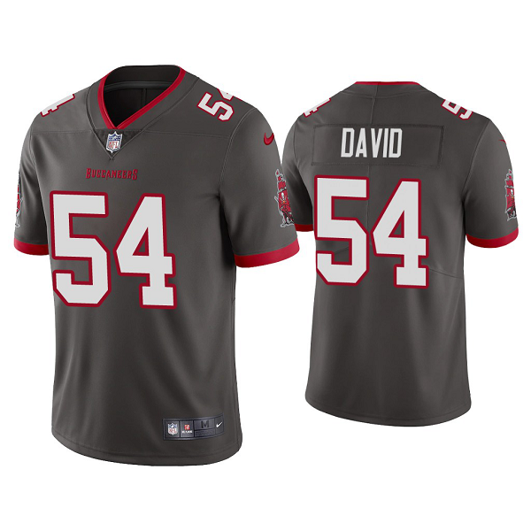 Men's Nike Tampa Bay Buccaneers #54 Lavonte David 2020 Pewter Vapor Limited Jersey