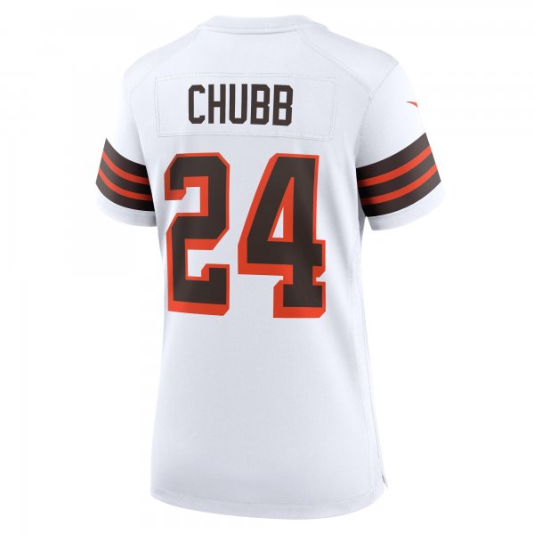 Women's Cleveland Browns Nick Chubb Nike  White Alternate Game Jersey