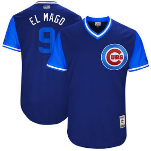 Men's Chicago Cubs #9 Javier Baez El Mago Majestic Royal 2017 Players Weekend Jersey