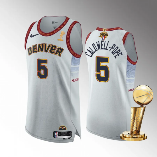 Men's Denver Nuggets Kentavious Caldwell-Pope 2023 NBA Finals Champions White  Jersey