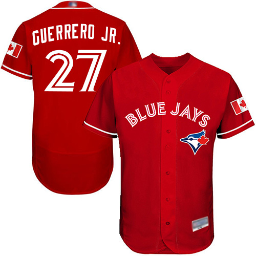 Toronto Blue Jays #27 Vladimir Guerrero Jr. Red Flexbase Collection Canada Day Stitched MLB Jersey