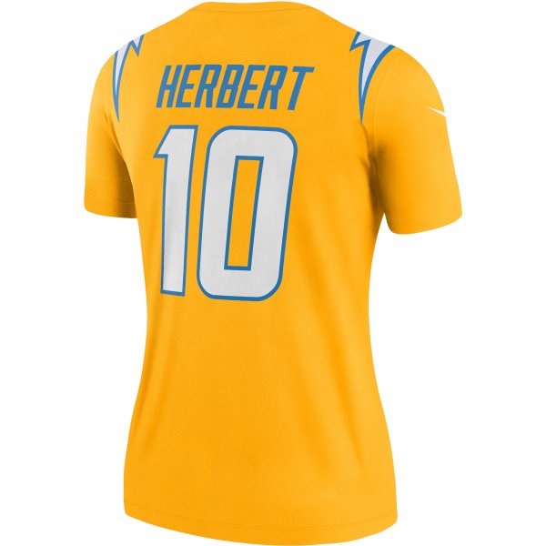 Women's Los Angeles Chargers Justin Herbert Nike Gold Inverted Legend Jersey