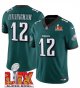 Youth Philadelphia Eagles #12 Randall Cunningham Green Super Bowl LIX F.U.S.E. Vapor Limited Stitched Jersey